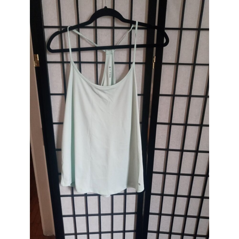 Under Armour Tank Top White Size Large Activewear Yoga Workout Running Lightweig